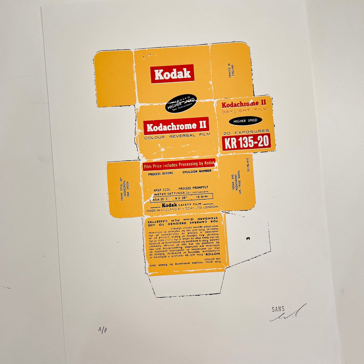 Vintage Kodachrome 35mm Three Colour Screen Print