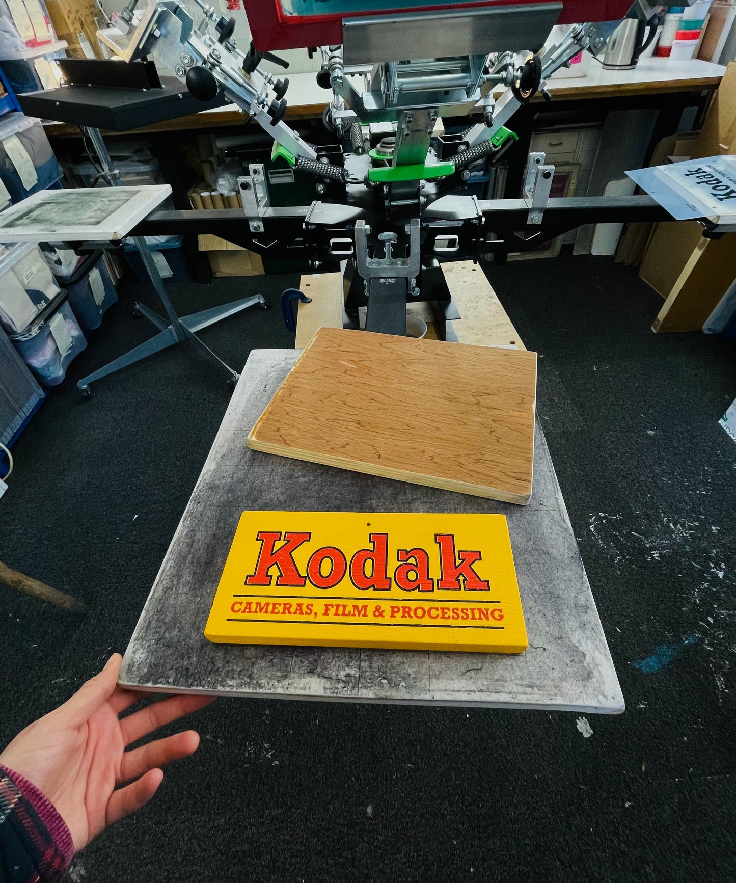 KODAK Wooden Advertising Sign - Original Screen Printed