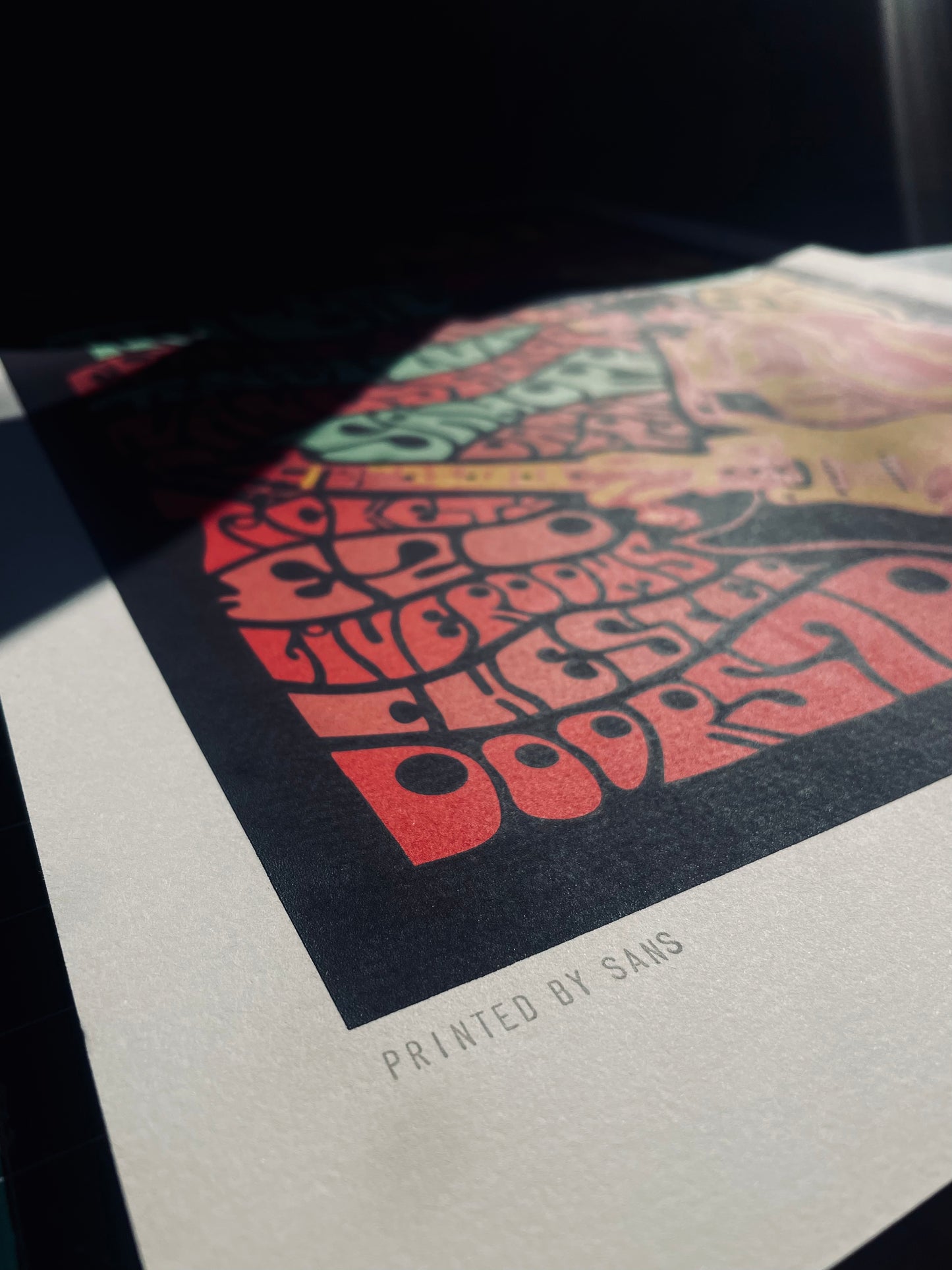 Hendrix Band Of Gypsies 5-Colour Screen Printed Gig Poster