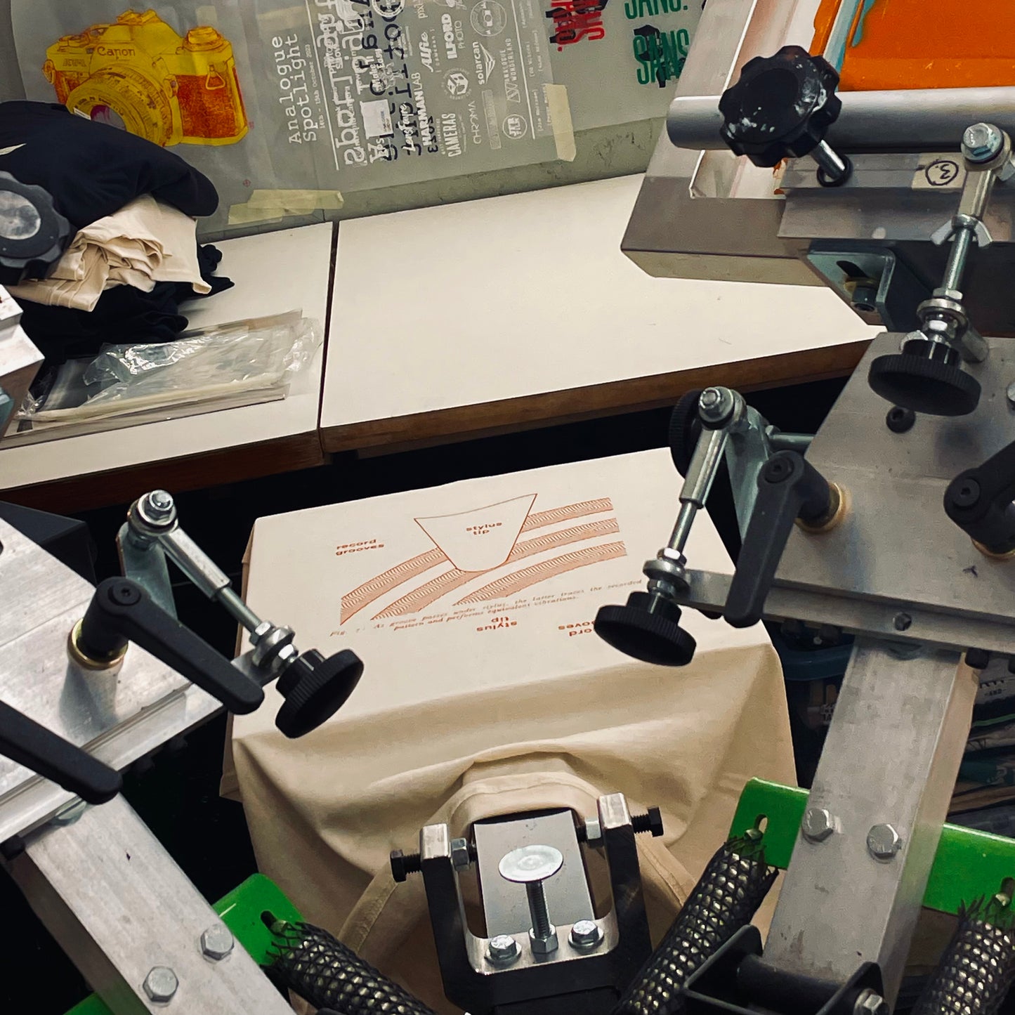 Vinyl Record Grooves Natural Short Sleeve T-shirt