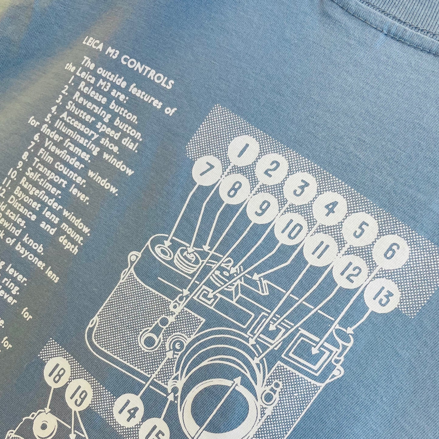 Leica Camera Diagram Short Sleeve Tshirt (Dusky Pink)