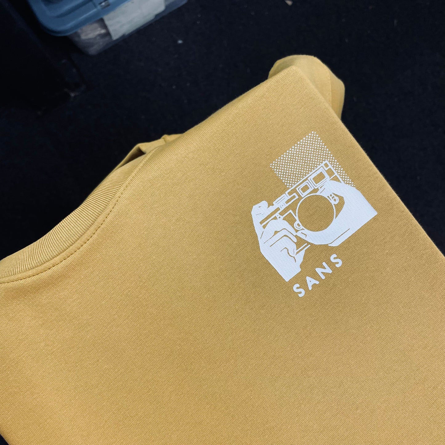 Camera Logo Organic Sweatshirt - Yellow Ochre